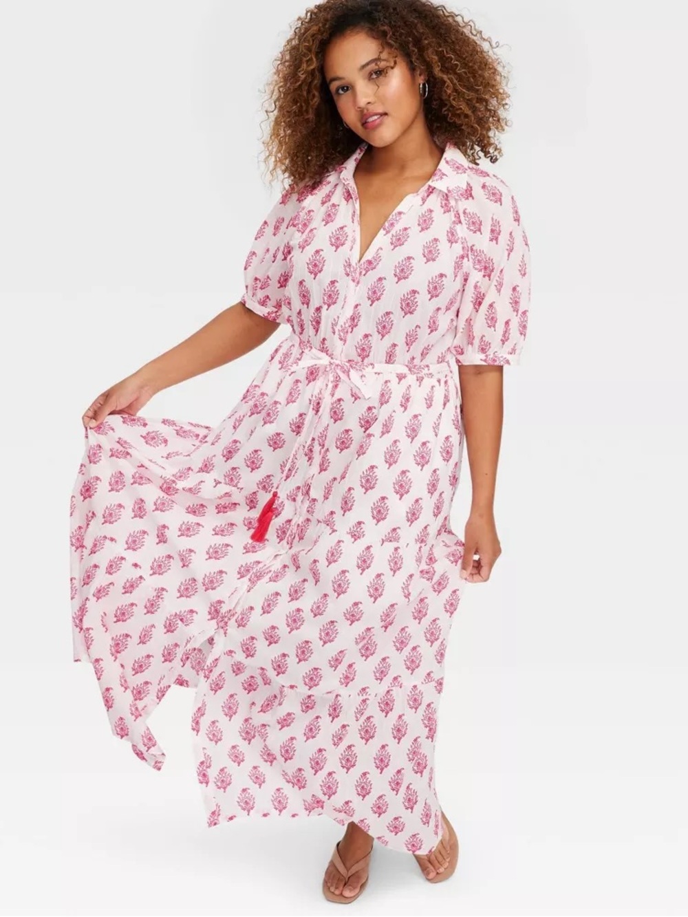 Target x Roller Rabbit Tiered Button Up Dress S